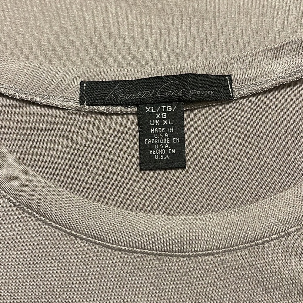 Kenneth Cole Tee-Shirt Grey Short Sleeve T-Shirt Sz XL - Picture 4 of 4
